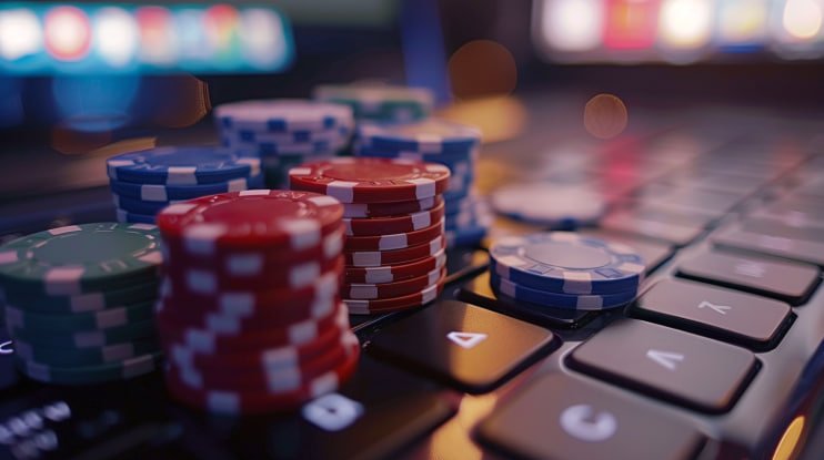 cpunk casino-style game session showing a winning result on mobile